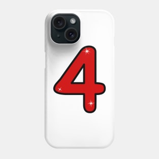 fourth, four, number four, 4 years, 4 year old, number 4,  Numeral 4,  4rd birthday gift, 4rd birthday design, anniversary, birthday, anniversary, date, Phone Case
