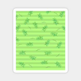 Green Leaves Pattern Magnet