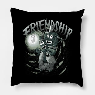 the friendship of monster bob and the star Pillow