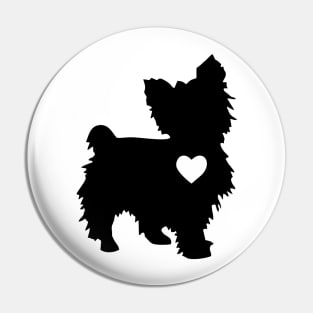 Yorkie Silhouette Pin