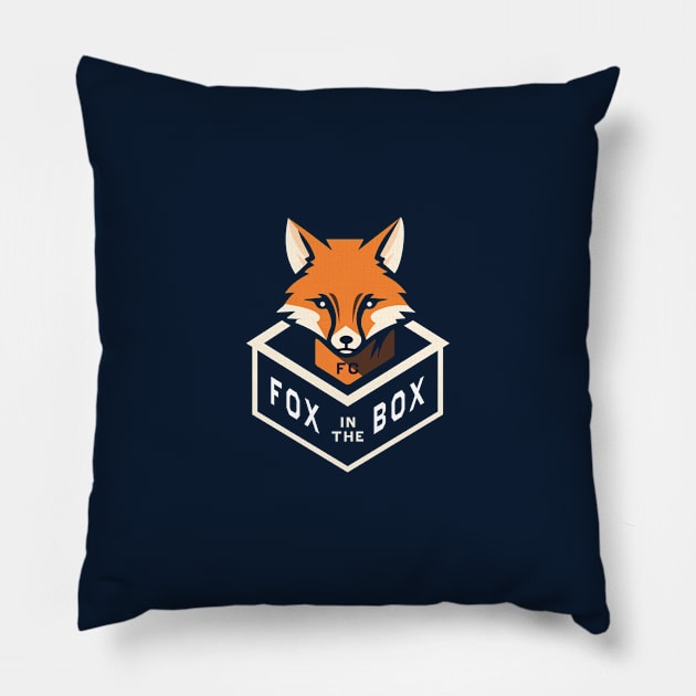 Fox in the Box Pillow by StripTees