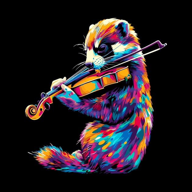 Ferret Playing Violin by JH Mart
