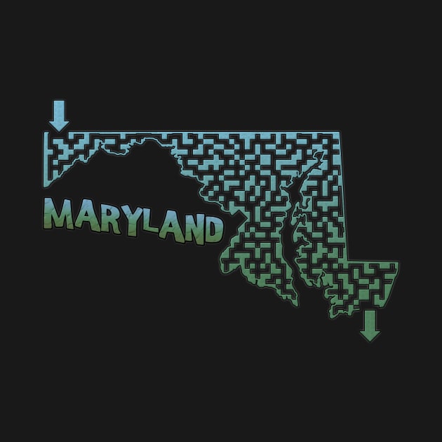 Maryland State Outline Maze & Labyrinth by gorff