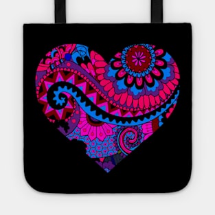 Funky Floral Heart Tote