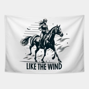 Like The Wind Horseback Riding Training Tapestry