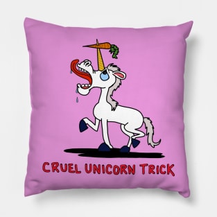 Cruel Unicorn Trick Pillow