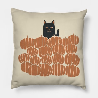 Cat love pumpkin Pillow