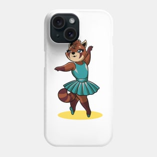 Comic red panda dancing ballet - ballerina Phone Case