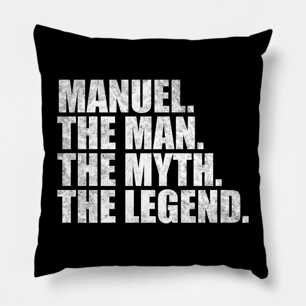 Manuel Legend Manuel Name Manuel given name Pillow by TeeLogic