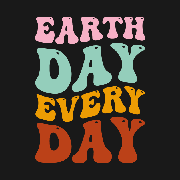 Earth Day Every Day Retro Vintage Sunset Happy Earth Day by TrendyStitch