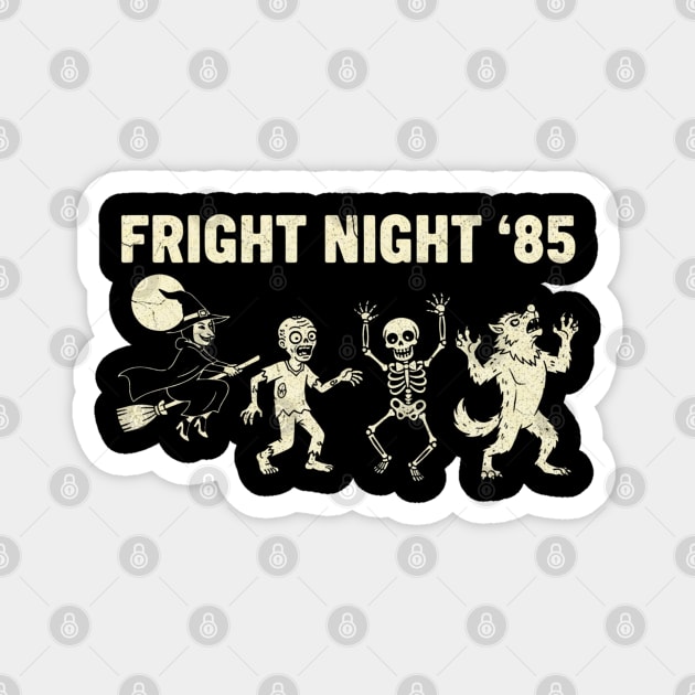 Fright Night ’85 – Retro Halloween Design Magnet by Stylecombinator