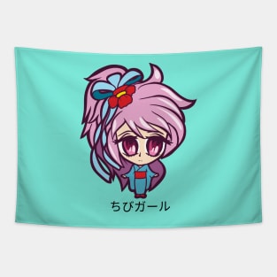 Chibi kawaii girl Tapestry