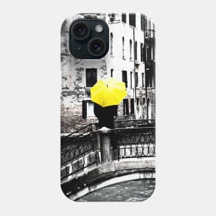 Yellow Umbrella in Venice Phone Case