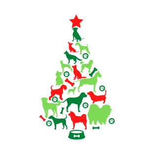 Dog Lover's Christmas Tree T-Shirt