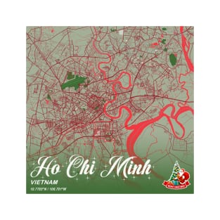 Ho Chi Minh - Vietnam Christmas Map T-Shirt