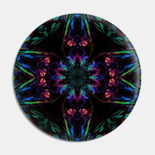 Goth Stained Glass Window Neon Pin