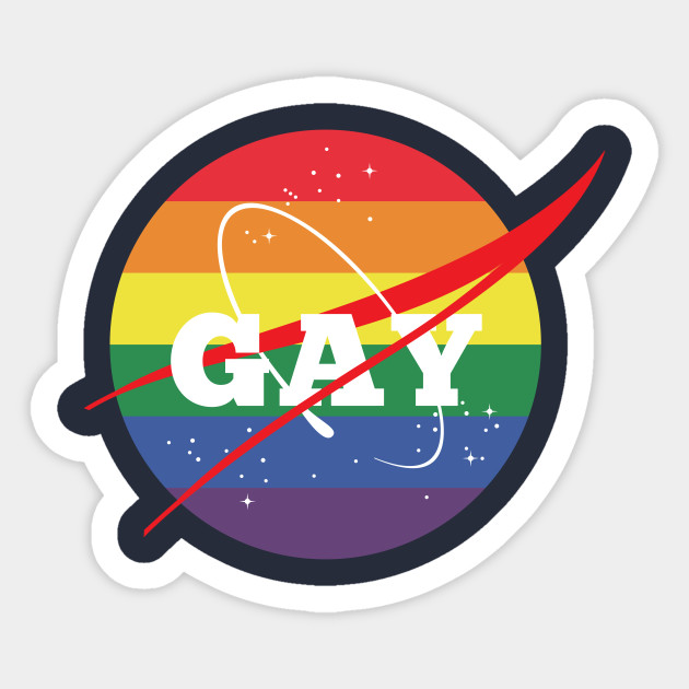 Nasa Gay Pride Logo Nasa Logo Sticker Teepublic