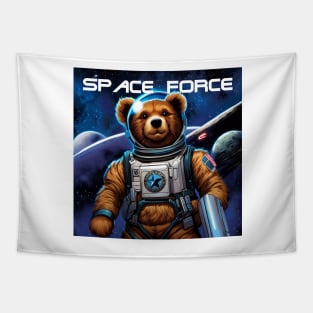 Teddy as a new recruit in the space Force Tapestry