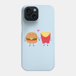 Burger and Fries love Phone Case