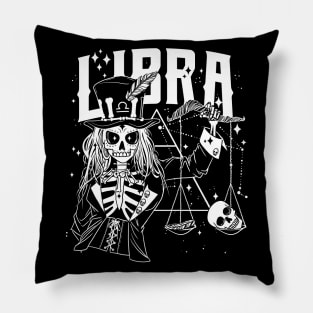 LIBRA Love Music Witch Shirt Skull constellation Pillow