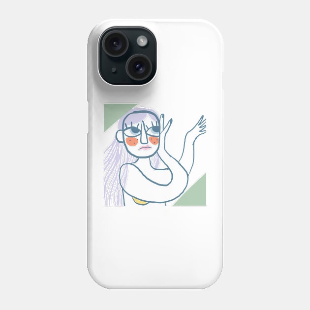 Line Girl Phone Case by chiarodiluna