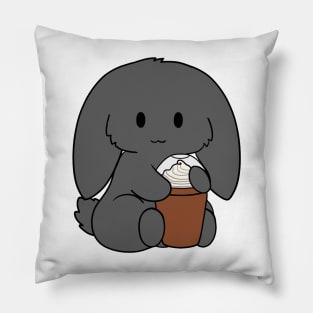 Black Bunny Ice Coffee Pillow