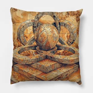 Celestial Art: Abstract Designs Pillow