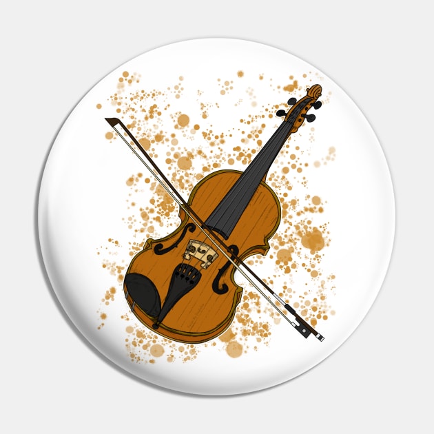 Violin Violinist String Teacher Musician Pin by doodlerob