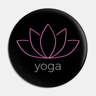 Yoga and Lotus Flower Pin