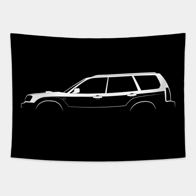 Subaru Forester (SG) Silhouette Tapestry by Car-Silhouettes