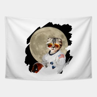 Astronautical Domestic Cat Tapestry