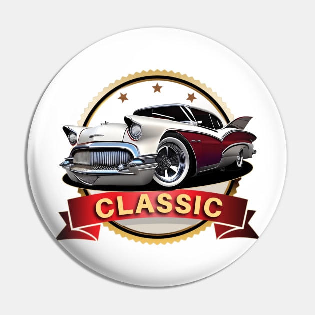 Vintage Classic Car Pin by Wilcox PhotoArt