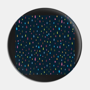 Rainbow Raindrops at Midnight Pin