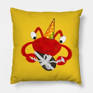 Beach party for the birthday crab Pillow