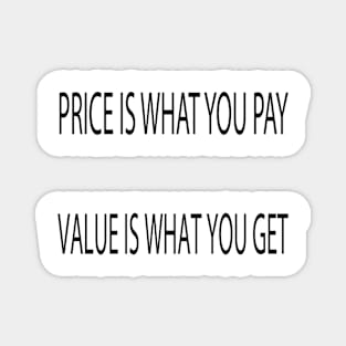 PRICE AND VALUE Magnet