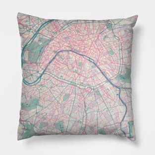 Paris Map Pillow