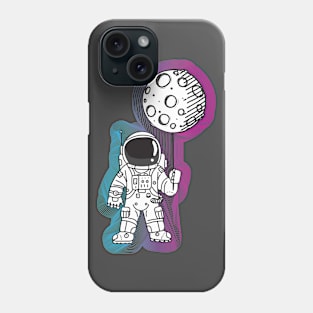 Astronaut Moon Balloon Phone Case