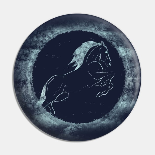 Frost jumping horse Pin by RedHeadAmazona