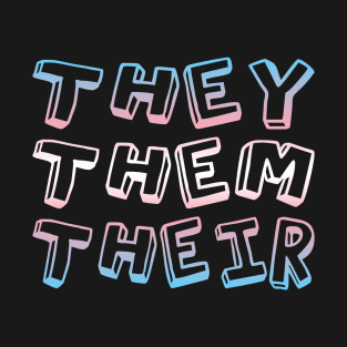 They Them Their Transgender LGBTQ Trans pride T-Shirt