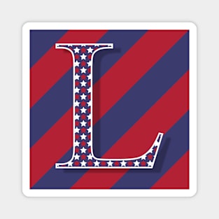 Old Glory Letter L Magnet