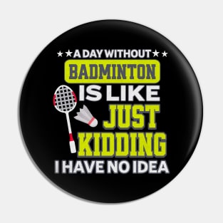 Funny Badminton Pin