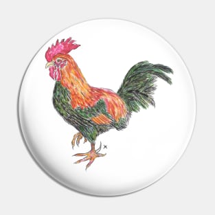 Ink Rooster Pin