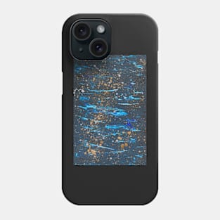 Abstract in Blue and Gold Phone Case