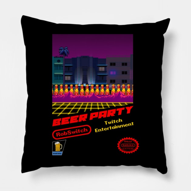 8bit Beer Party Pillow by RobSwitch