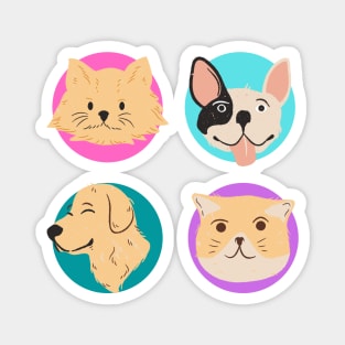 Pop Art Pets - Cats and Dogs Magnet