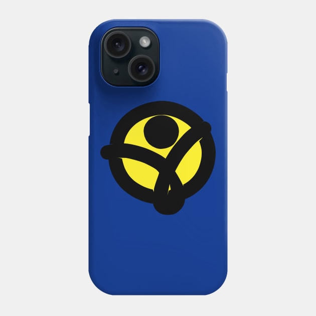 Freedom Sign In Black with yello background Phone Case by Coron na na 