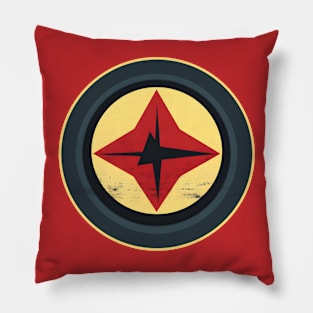 Vintage Superhero Style - Retro Logo Design Pillow