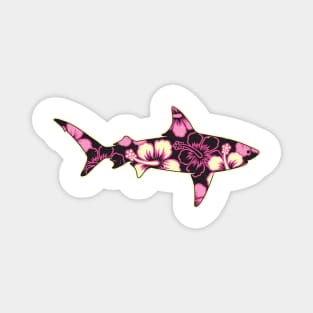 Hawaiian Hibiscus Shark Pink Magnet