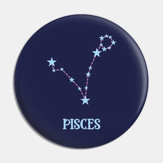 Pisces Zodiac Sign Constellation Pin by Adrian's Outline