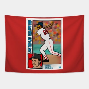Wade Boggs - Homer at the Bat Inspired Red Sox Baseball Card Parody Tee Tapestry